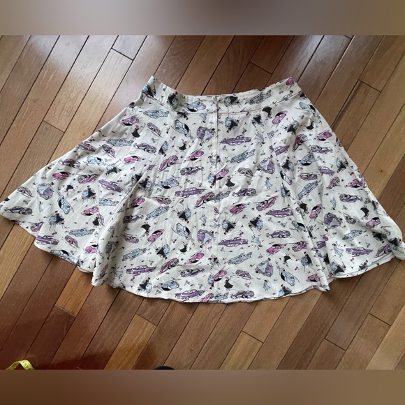 Collectif London 50s Car Print Swing Skirt – Size 3XL (UK 20) - Picture 8 of 15